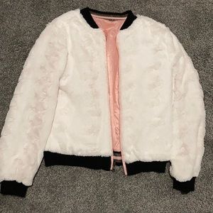 Girls reversible bomber jacket.